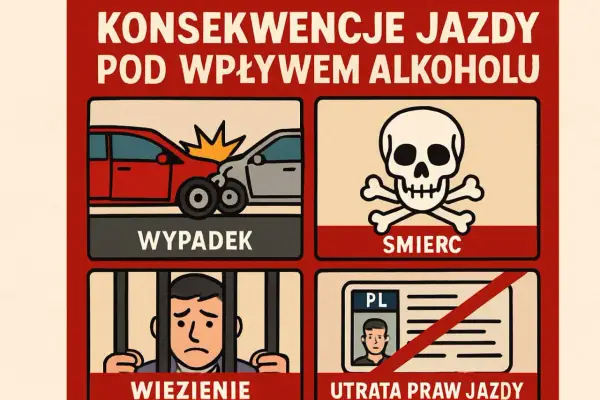 Jazda po alkoholu to wykroczenie, które prowadzi do wypadków, śmierci, więzienia i utraty prawa jazdy.