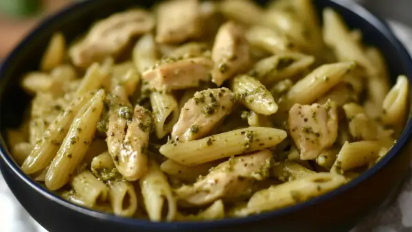 Makaron z pesto i kurczakiem - Szybki obiad bez błędów!
