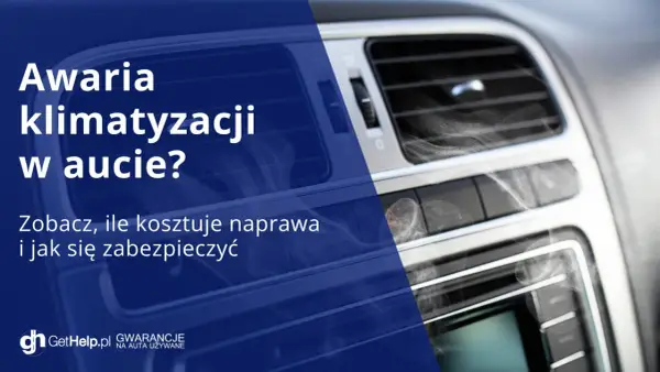 Awaria klimatyzacji w aucie? Zobacz, ile kosztuje naprawa i jak się zabezpieczyć. Dymek symbolizuje problem z układem.