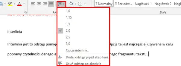 Co to interlinia w Wordzie i jak poprawić czytelność dokumentów?