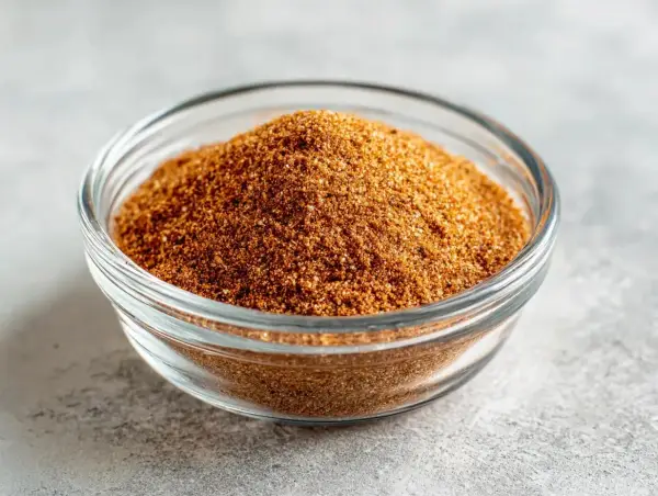 En skål med hemmagjord tacokrydda, perfekt för ditt nästa tacorecept.
