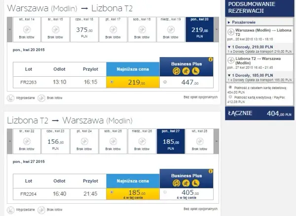 Ile trwa lot z Lizbony do Warszawy? Sprawdź czas podróży i więcej