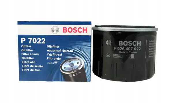 Filtr oleju Bosch P 7022, idealny do Dacia Duster 1.5 dCi. Sprawdź, ile oleju potrzebuje Twój Duster!