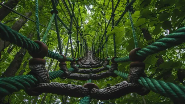Park Linowy Alfa Łeba: miejska dżungla dla miłośników adrenaliny