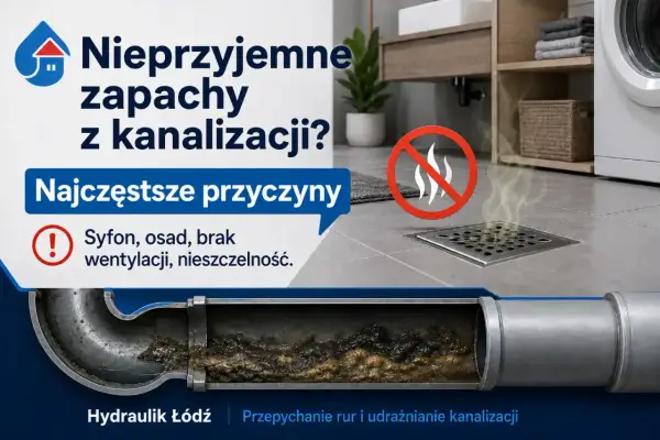 Nieprzyjemny smród z odpływu prysznica? Syfon, osad, brak wentylacji lub nieszczelność to częste przyczyny. Zobacz, jak wygląda zapchana rura.