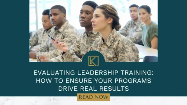 Military personnel in a classroom setting. An effective leadership development program will ensure real results.