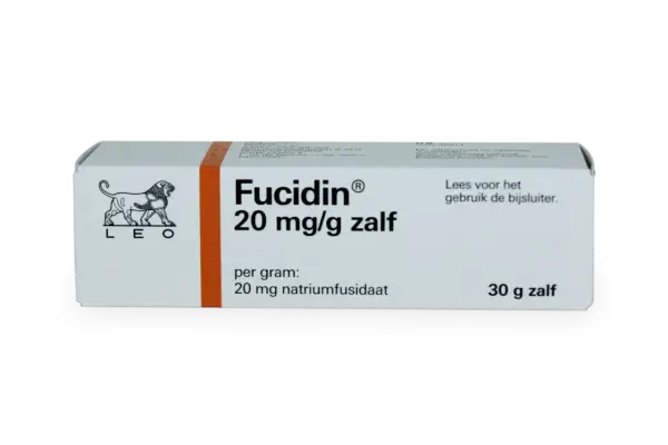 Opakowanie maści Fucidin 20 mg/g z logo LEO.