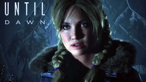 Dziewczyna z warkoczami w zimowym lesie, zapowiedź Until Dawn remake.