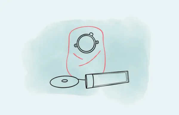 Stoma-Beutel, Hautschutzring und Paste – Hilfsmittel für ein unbeschwertes Leben mit Stoma.