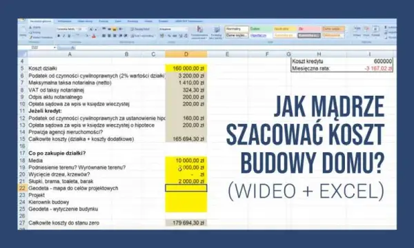 Kosztorys budowy domu w Excelu: gotowy szablon z przykładami 2025