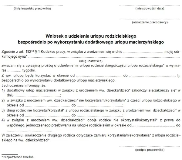 Jak wypełnić wniosek o urlop macierzyński: Prosty wzór krok po kroku