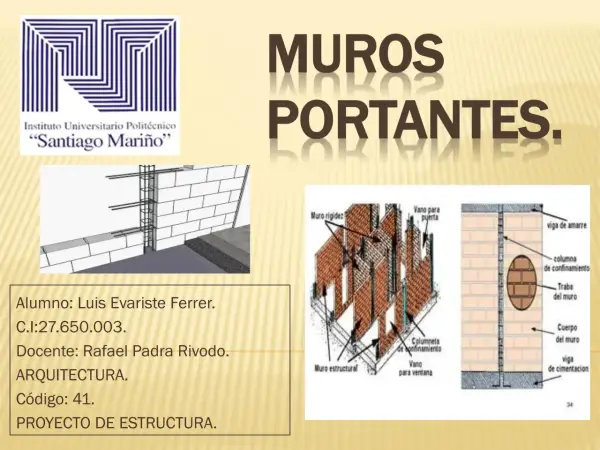 Ilustración de un muro apilastrado con detalles de construcción, columnas de confinamiento y vigas.