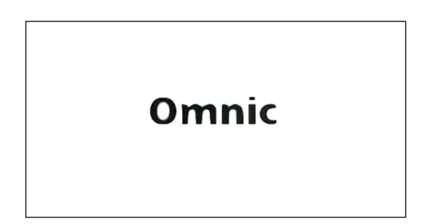 Napis "Omnic" na białym tle.