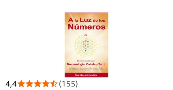 Portada de libro "A la Luz de los Números", con un diseño que combina numerología, cábala y tarot.