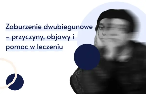 Zaburzenie dwubiegunowe: przyczyny, objawy i pomoc w leczeniu. Rozmyta twarz sugeruje wewnętrzne zmagania.