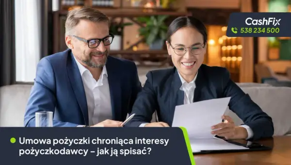 Uśmiechnięci ludzie omawiają umowę pożyczki pieniędzy. Zapewnij sobie bezpieczeństwo finansowe.