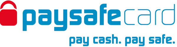 Logo paysafecard z hasłem "pay cash. pay safe.". Szybko i bezpiecznie kup paysafecard za sms.
