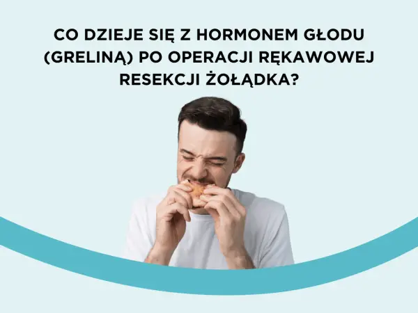 Mężczyzna z grymasem na twarzy gryzie kanapkę. Czy po operacji rękawowej i resekcji żołądka zmienia się poziom greliny?