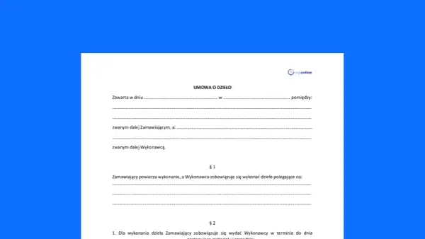 Umowa o dzieło - podatek, koszty i ZUS w praktyce