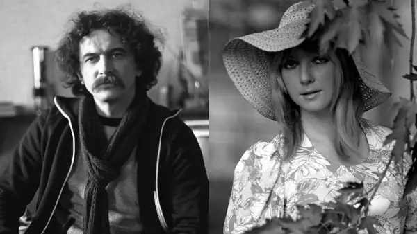 Krzysztof Jasiński z burzą włosów i wąsem, obok Magdalena Jasińska, córka Krzysztofa, w letniej sukience i kapeluszu.