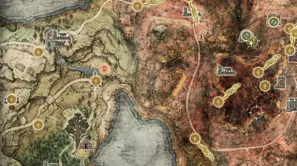 Mapa Elden Ring. Wiele miejsc do odkrycia, ale czy Elden Ring jest trudny? Ta mapa pokazuje, że jest wiele wyzwań.