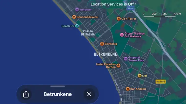 Karte zeigt Palma de Mallorca. Wo ist der Ballermann? Hier sind Bierkönig, Playa de Palma und viele Hotels.
