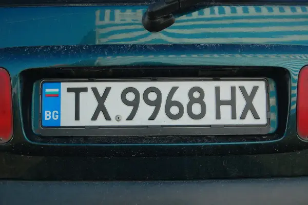 BG tablica rejestracyjna TX.9968HX.