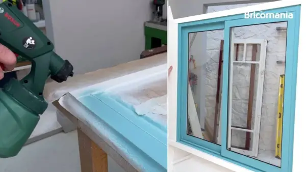 Pintar ventanas de aluminio con spray para un acabado perfecto. El antes y el después de renovar tu hogar.