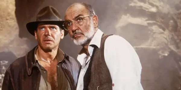 Indiana Jones i jego ojciec, Henry Jones Sr., w filmie "Indiana Jones i ostatnia krucjata".