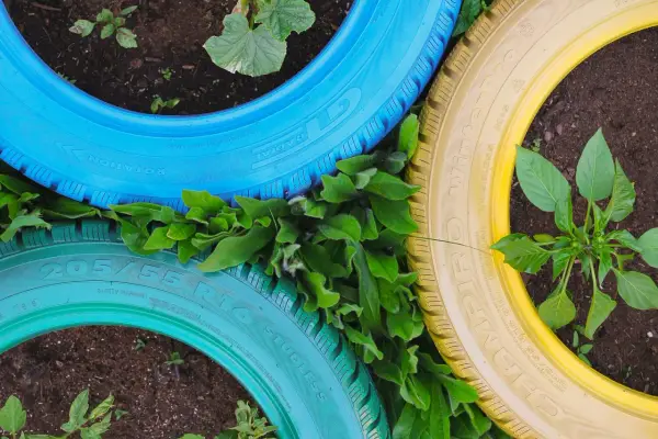 Co zrobić z opon: 7 kreatywnych pomysłów na recykling w ogrodzie