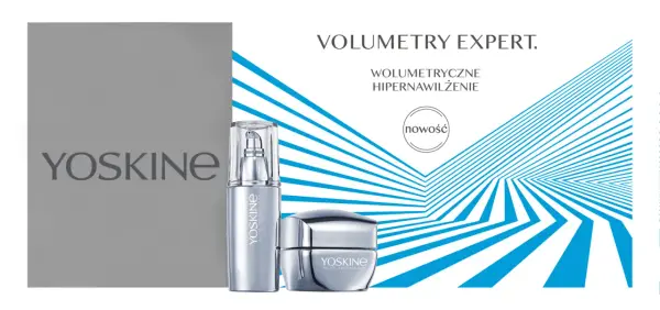 YOSKINE to marka kosmetyków, która oferuje produkty do pielęgnacji, jak ten serum i krem z serii Volumetry Expert.