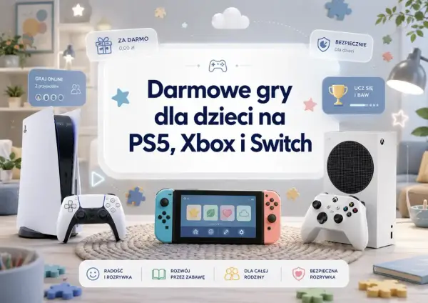 Darmowe gry na PS5, Xbox i Switch dla dzieci. Radość, rozwój i bezpieczna rozrywka dla całej rodziny.