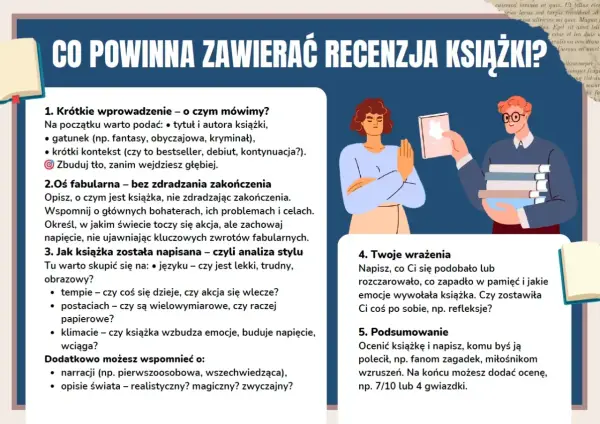 Co powinna zawierać recenzja książki? Poradnik krok po kroku, jak napisać dobrą recenzję.