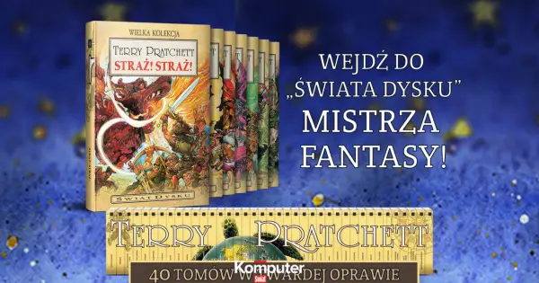 Kolekcja książek Terry'ego Pratchetta "Świat Dysku" w twardej oprawie. Wejdź do świata mistrza fantasy!