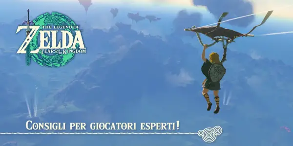 Link plana con il paraglider, un'immagine iconica di Zelda Tears of the Kingdom. Questa guida per giocatori esperti ti aiuterà a padroneggiare Hyrule.