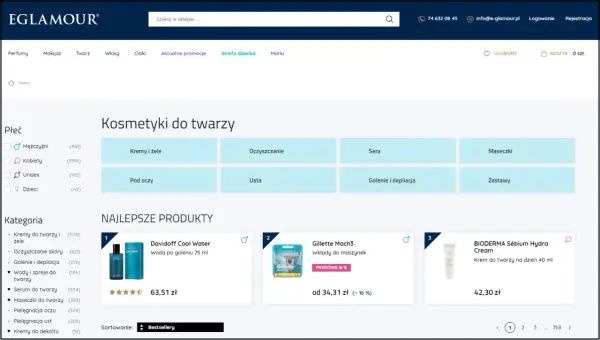 E-glamour.pl: kosmetyki do twarzy, kremy, sera, maseczki. Sprawdź aktualne promocje i znajdź swój e glamour kod rabatowy!