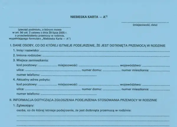 Niebieska Karta - jak działa i czy to realna ochrona?