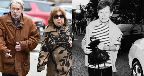 Daniel Olbrychski z żoną, w stylizacjach z charakterem.