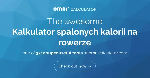 Kalkulator kalorii spalonych podczas jazdy na rowerze