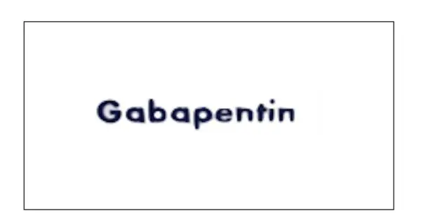 Napis "Gabapentin" na białym tle. Lek ten pomaga w leczeniu bólu neuropatycznego.