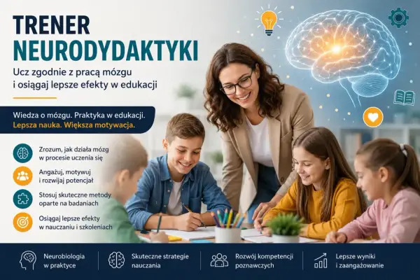 Nauczycielka z uśmiechem wspiera dzieci w nauce, podkreślając znaczenie neurodydaktyki dla lepszych efektów. To podejście uwzględnia neuroatypowość, wspierając indywidualny rozwój każdego ucznia.