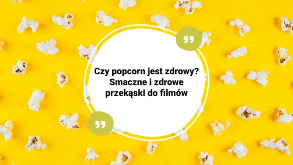 Czy popcorn jest zdrowy? Puszyste ziarna kukurydzy na żółtym tle, idealne jako smaczna i zdrowa przekąska do filmów.