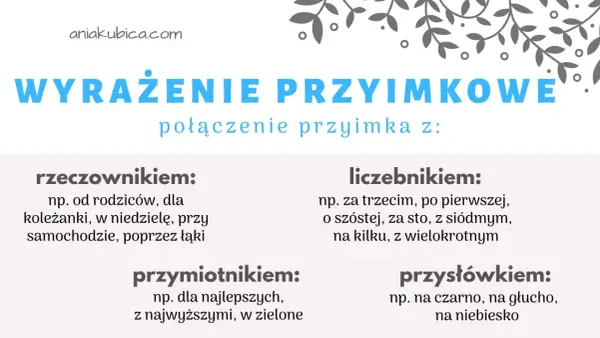 Wyrażenia przyimkowe: połączenie przyimka z rzeczownikiem, liczebnikiem, przymiotnikiem, przysłówkiem. Przyimek na co odpowiada?
