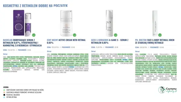 Kremy i serum z retinalem, idealne dla początkujących. Odkryj moc retinoidów bez recepty dla pięknej skóry.