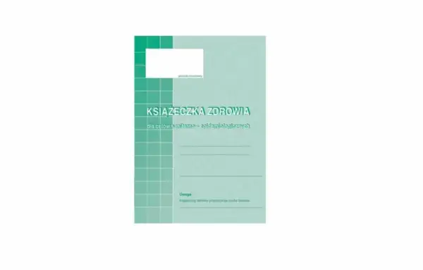 Okładka książeczki zdrowia, niezbędnej do celów sanitarno-epidemiologicznych.