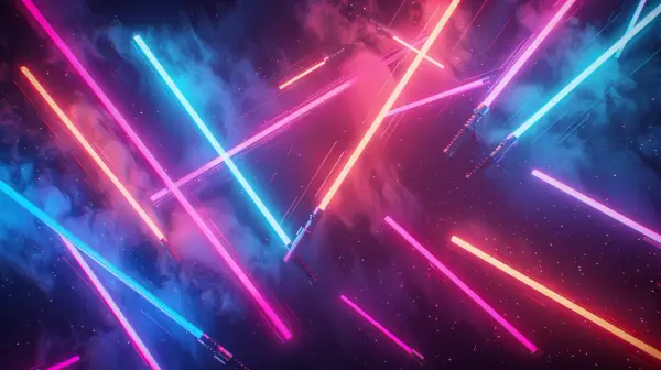 Miecze świetlne RGB - kolorowe oświetlenie w akcji