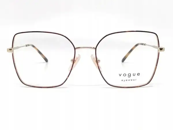 Eleganckie okulary korekcyjne marki Vogue Eyewear. Stylowe, metalowe oprawki w kształcie kocich oczu.