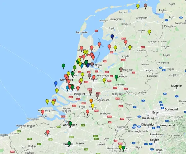 Holandia: mapa najciekawszych miejsc i atrakcji turystycznych