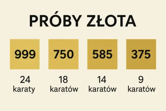 Złoto próby 583: Ile karatów ma? Sekret 14K i porównanie z 585
