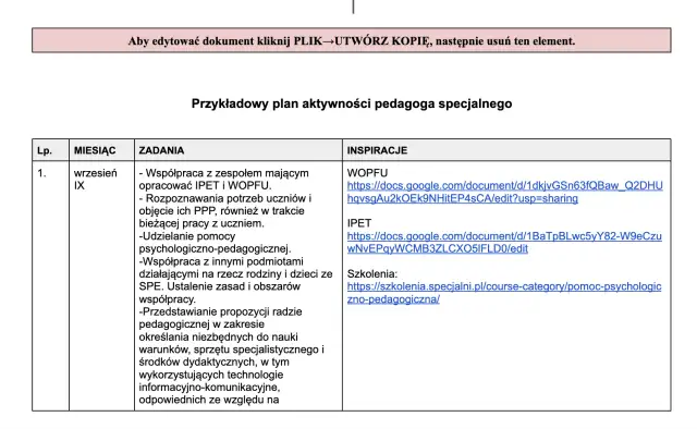 Plan pracy pedagoga specjalnego: Jak stworzyć skuteczny dokument?